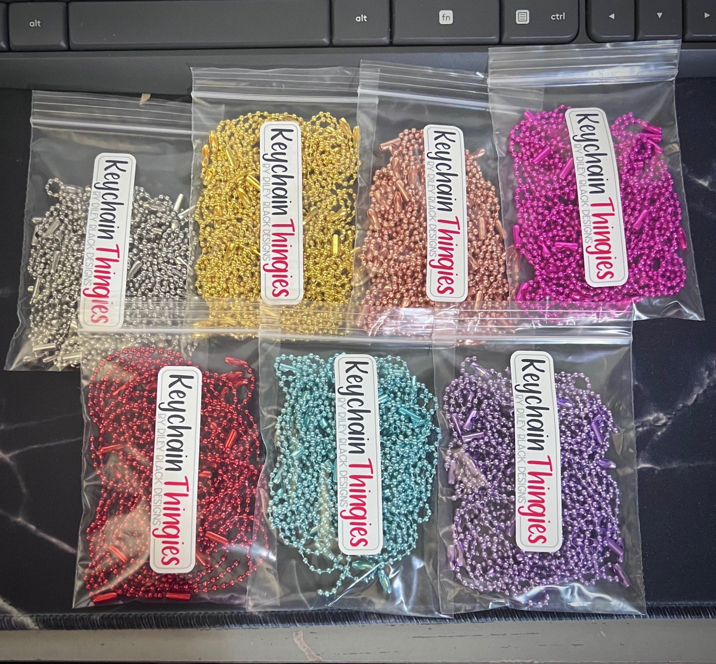 50 Ball & Chain Keychain Thingies - LoneStar Adhesive