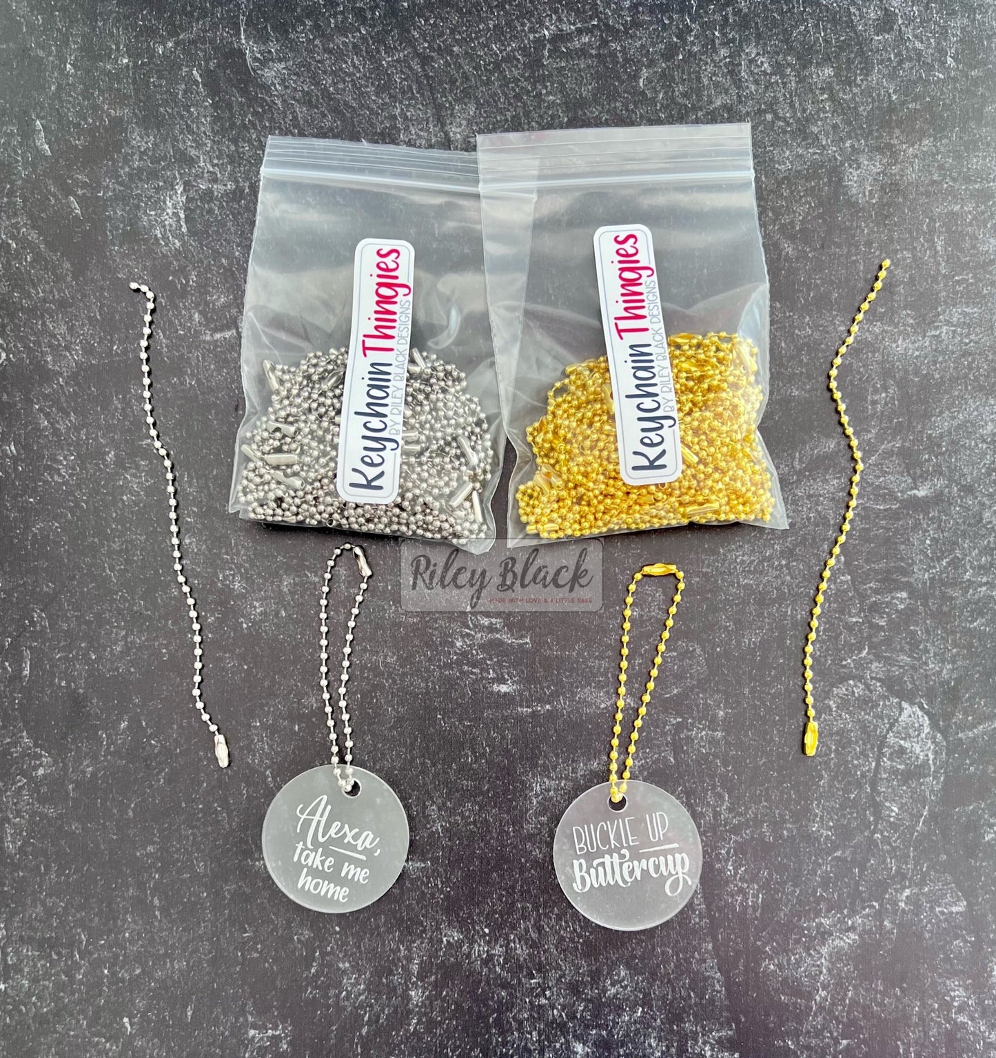 50 Ball & Chain Keychain Thingies - LoneStar Adhesive