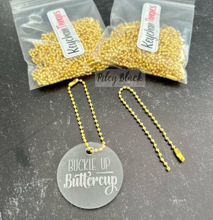 50 Ball & Chain Keychain Thingies - LoneStar Adhesive