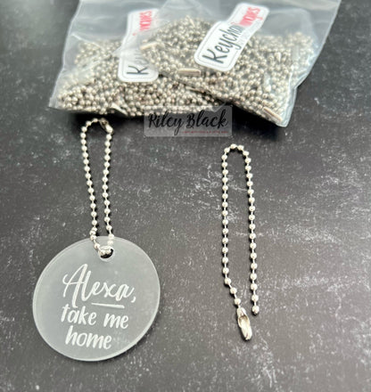 50 Ball & Chain Keychain Thingies - LoneStar Adhesive