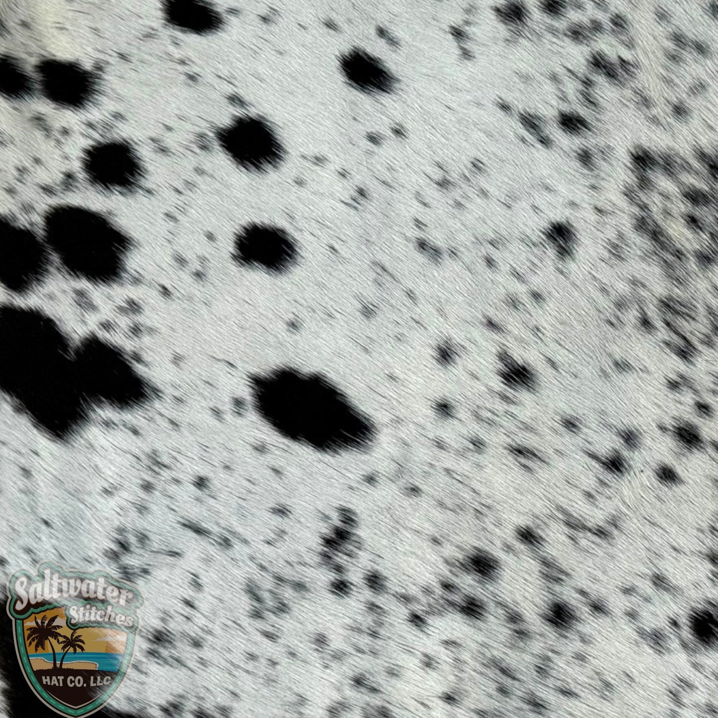 Dark Brown & White Cowhide Panel