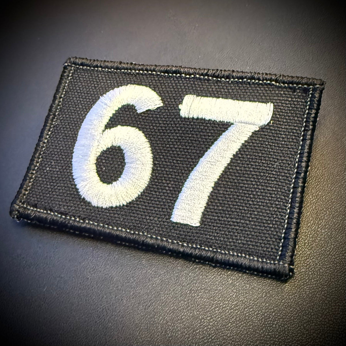 67 -Six Seven- Funny Embroidered Morale Patch, 2x3" | VELCRO® Brand Hook Backing - #LoneStar Adhesive#