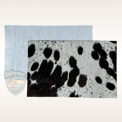 Dark Brown & White Cowhide Panel