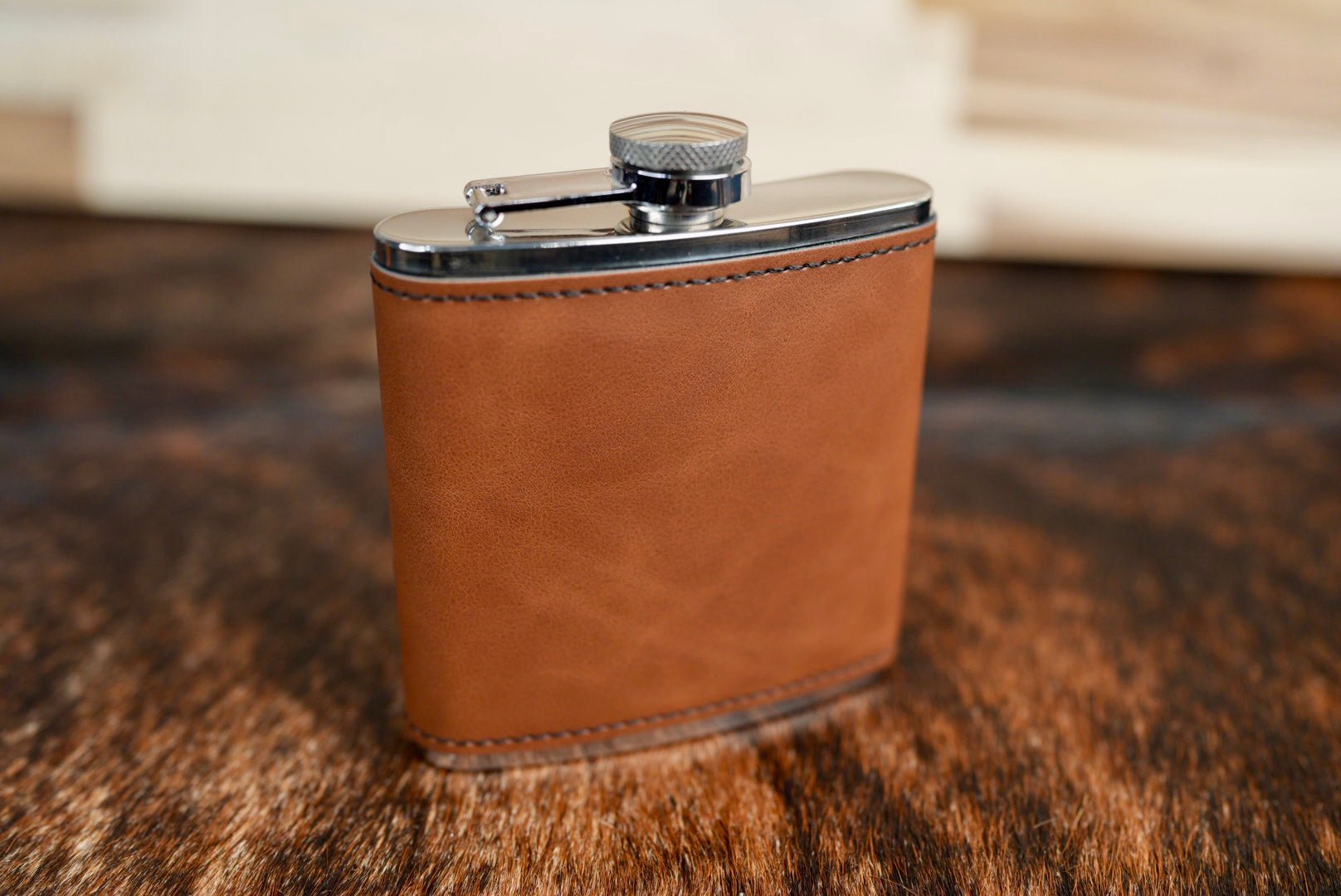 6oz. Hip Flasks: Heritage Collection Premium Leatherette® - LoneStar Adhesive