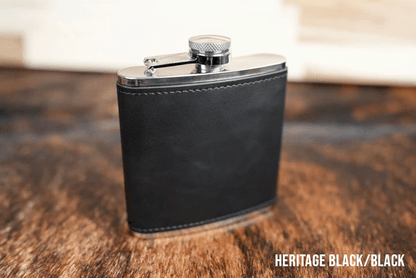 6oz. Hip Flasks: Heritage Collection Premium Leatherette® - LoneStar Adhesive