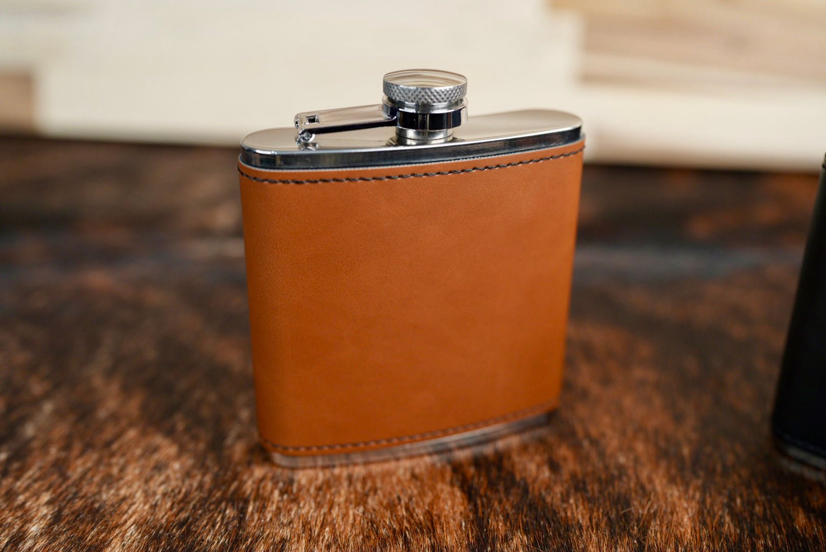6oz. Hip Flasks: Heritage Collection Premium Leatherette® - LoneStar Adhesive