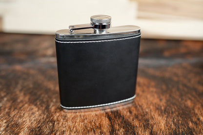 6oz. Hip Flasks: Heritage Collection Premium Leatherette® - LoneStar Adhesive
