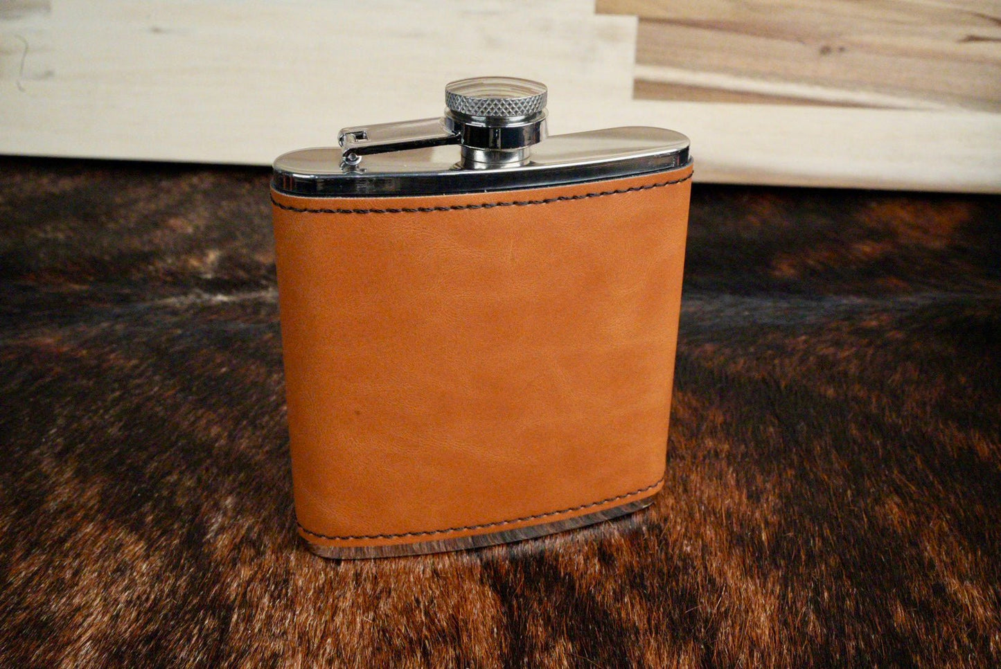 6oz. Hip Flasks: Heritage Collection Premium Leatherette® - LoneStar Adhesive