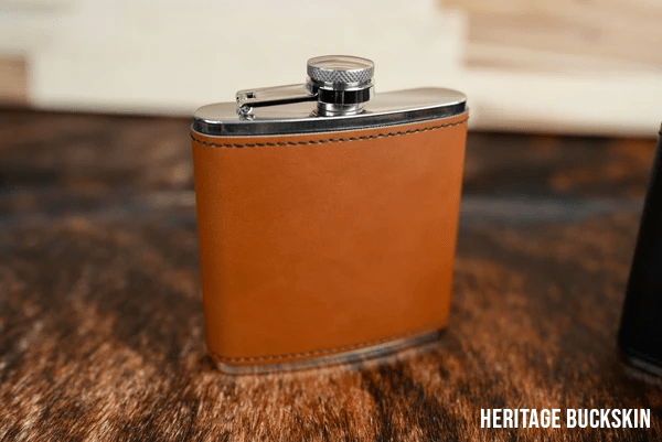 6oz. Hip Flasks: Heritage Collection Premium Leatherette® - LoneStar Adhesive