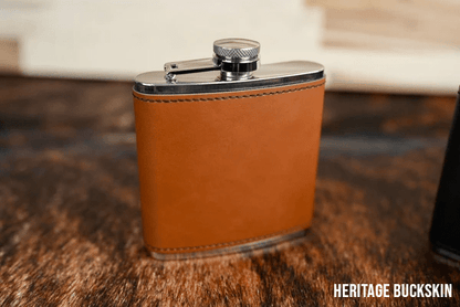 6oz. Hip Flasks: Heritage Collection Premium Leatherette® - LoneStar Adhesive