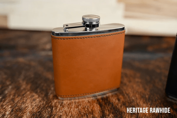 6oz. Hip Flasks: Heritage Collection Premium Leatherette® - LoneStar Adhesive