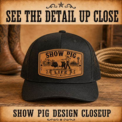 Pig Livestock Show SVG Bundle | 24 Show Pig Hat Patch Designs + Western Font | 4H FFA Laser Files | SVG XS PNG PDF