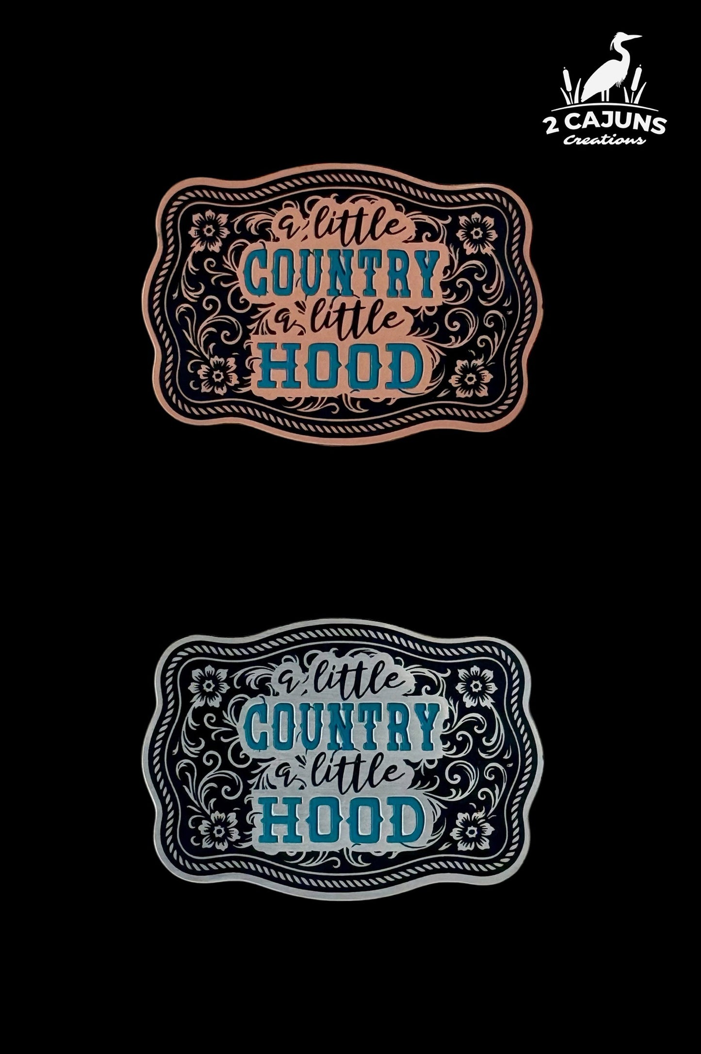 A Little Country A Little Hood Tri-Layer Acrylic Hat Patch