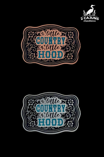 A Little Country A Little Hood Tri-Layer Acrylic Hat Patch