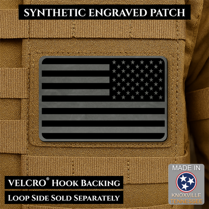 Tactical Synthetic American Flag Patch | Made in USA | VELCRO® Brand Hook Backing