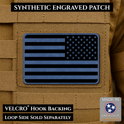 Tactical Synthetic American Flag Patch, 2x3" | Made in USA | VELCRO® Brand Hook Backing