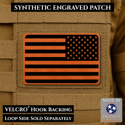 Tactical Synthetic American Flag Patch | Made in USA | VELCRO® Brand Hook Backing