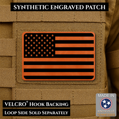 Tactical Synthetic American Flag Patch | Made in USA | VELCRO® Brand Hook Backing