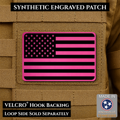 Tactical Synthetic American Flag Patch, 2x3" | Made in USA | VELCRO® Brand Hook Backing
