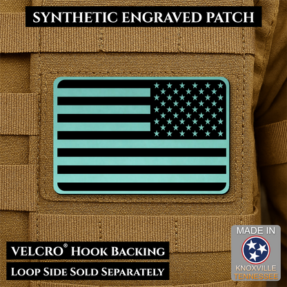 Tactical Synthetic American Flag Patch, 2x3" | Made in USA | VELCRO® Brand Hook Backing