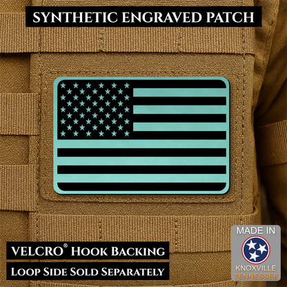 Tactical Synthetic American Flag Patch, 2x3" | Made in USA | VELCRO® Brand Hook Backing