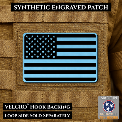 Tactical Synthetic American Flag Patch, 2x3" | Made in USA | VELCRO® Brand Hook Backing