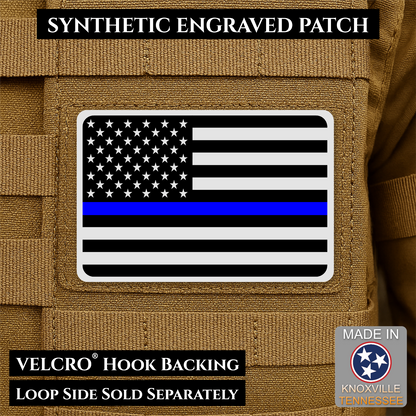 Tactical Synthetic American Flag Patch, 2x3" | Made in USA | VELCRO® Brand Hook Backing