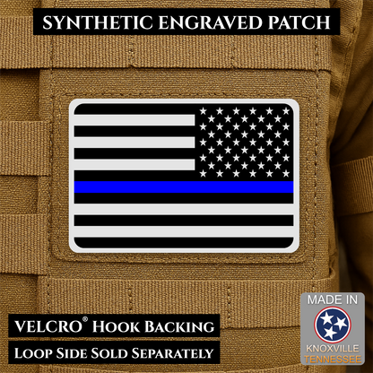 Tactical Synthetic American Flag Patch | Made in USA | VELCRO® Brand Hook Backing