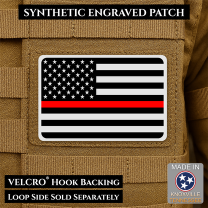 Tactical Synthetic American Flag Patch, 2x3" | Made in USA | VELCRO® Brand Hook Backing