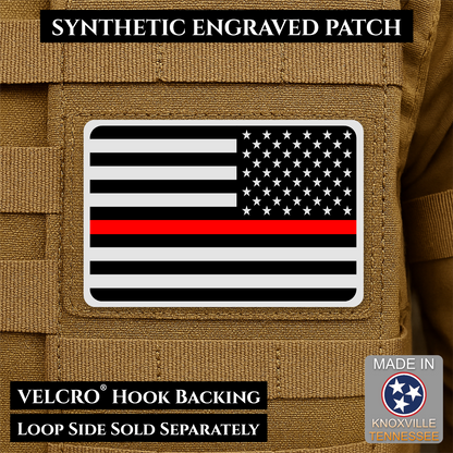 Tactical Synthetic American Flag Patch, 2x3" | Made in USA | VELCRO® Brand Hook Backing