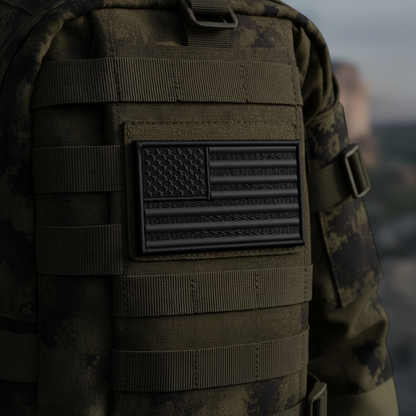 Blackout No Quarters Given American Flag VELCRO® Patch | Made in USA