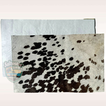 Dark Brown & White Cowhide Panel