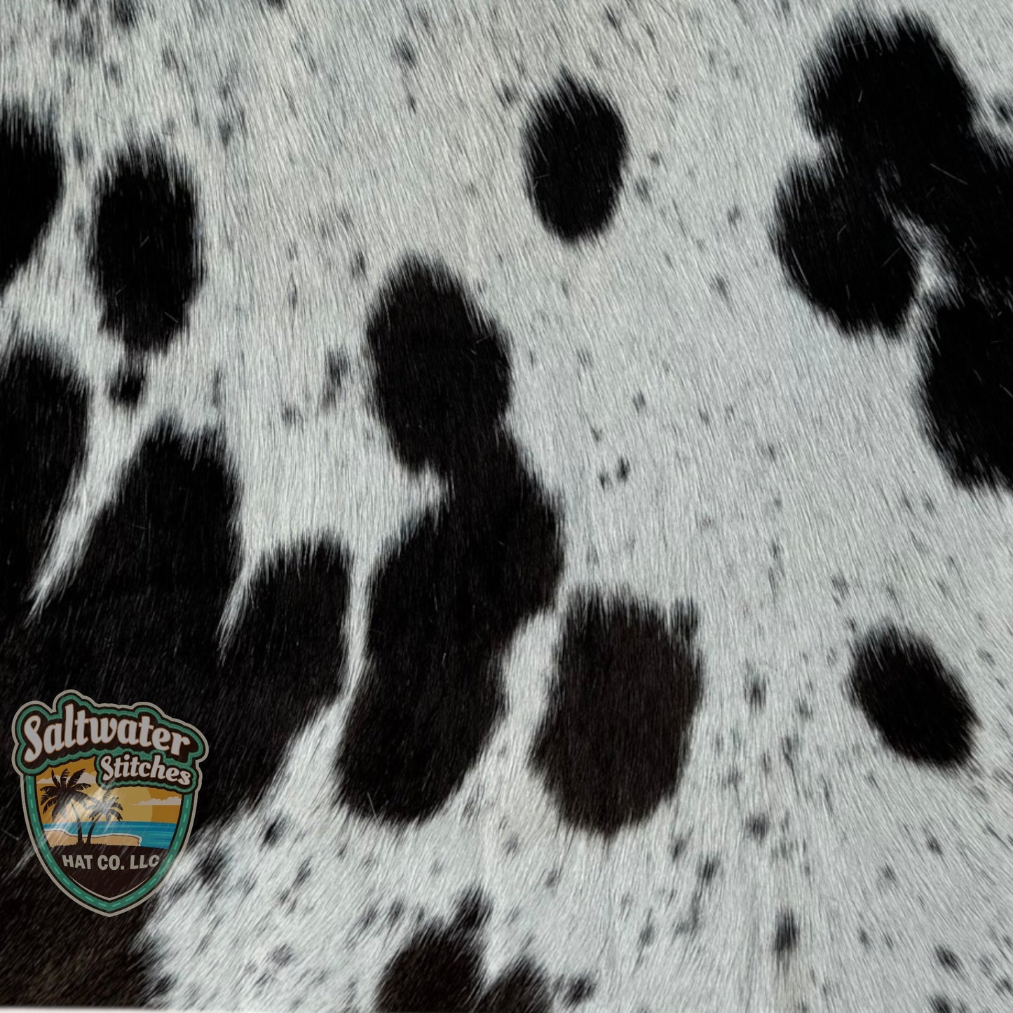 Dark Brown & White Cowhide Panel