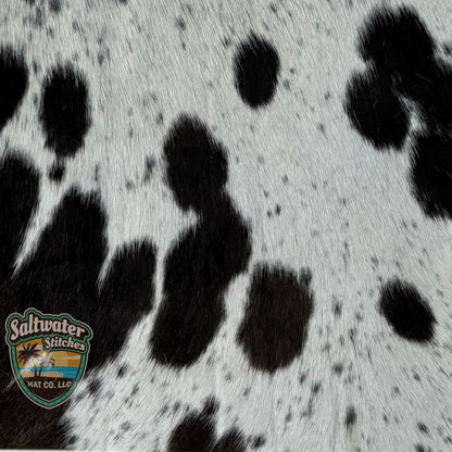 Dark Brown & White Cowhide Panel