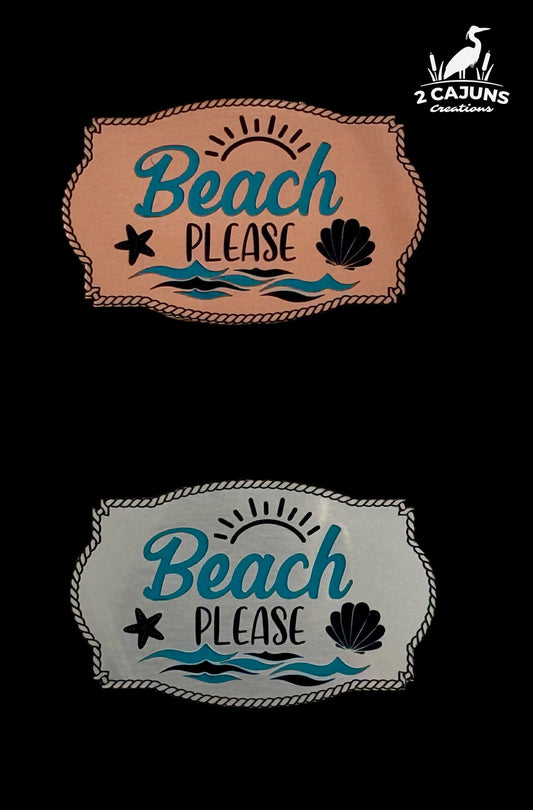 Beach Please Tri-Layer Acrylic Hat Patch