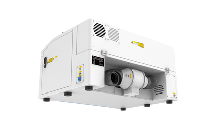 Thunder Bolt laser engraver, rear view with exhaust connection