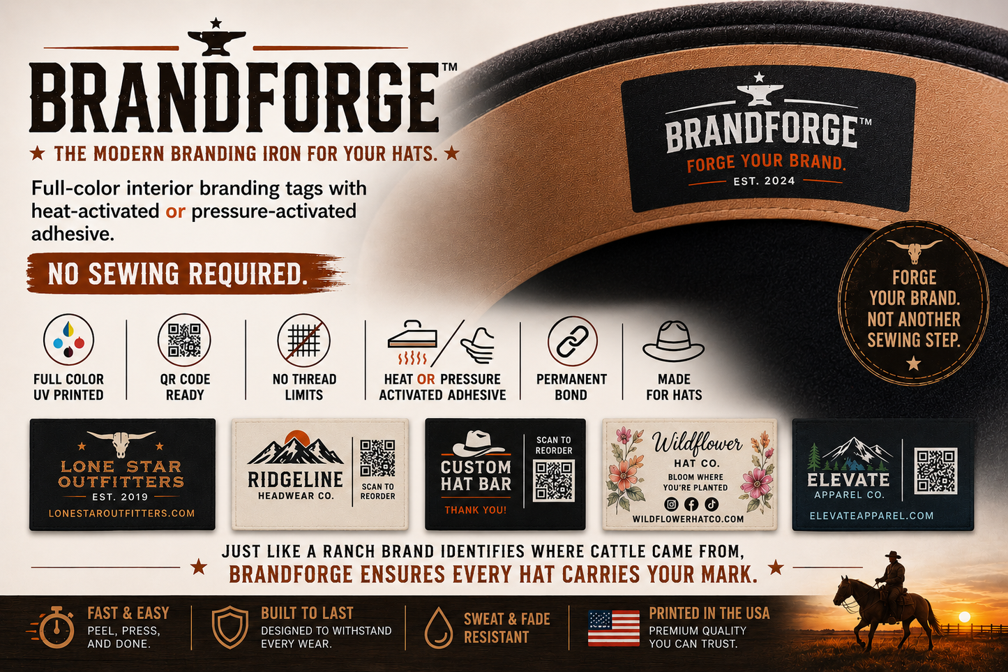 Custom Printed BrandForge™ Tags | Branding Tags for All Your Needs