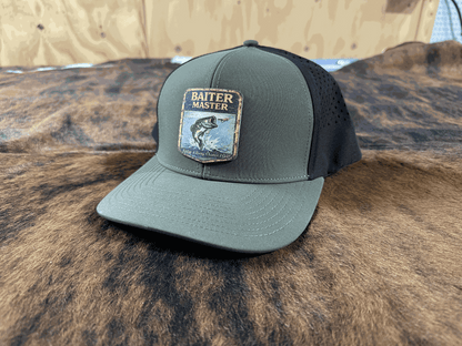 Vintage Master Baiter UV Printed Premium Canvas Patches  Funny Fishing Hat Patch