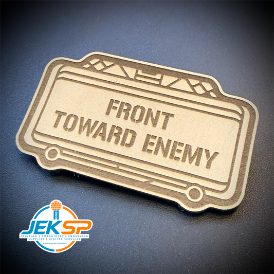 Claymore Mine “Front Toward Enemy” Funny Morale Patch | Made in USA | VELCRO® Brand Hook Backing