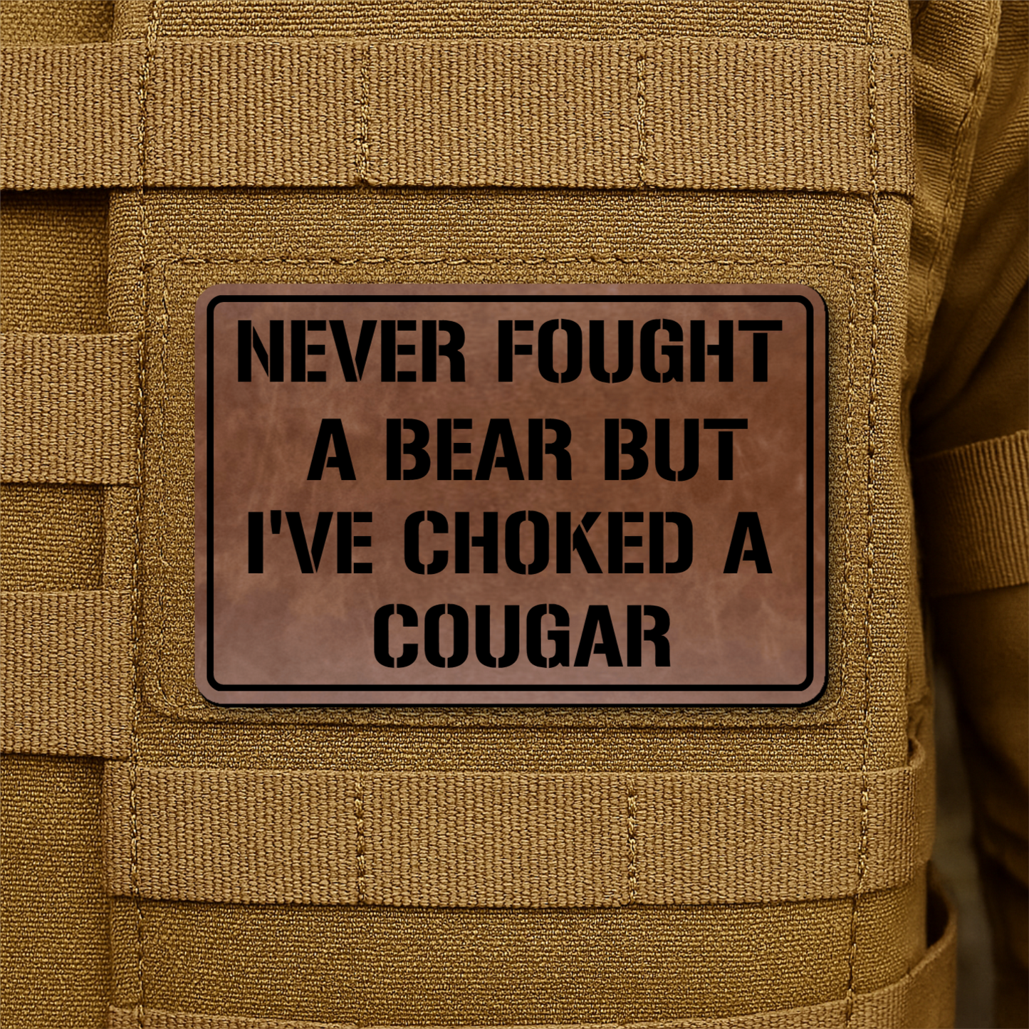 I’ve Choked A Cougar Funny Morale Patch 2"x3" Hook & Loop | Made in USA