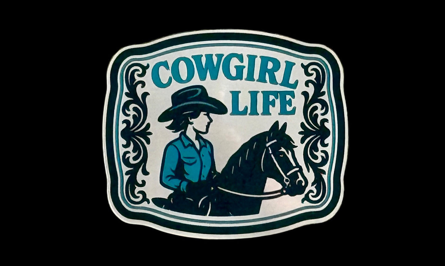 Cowgirl Life Acrylic Laser Engraved Hat Patch