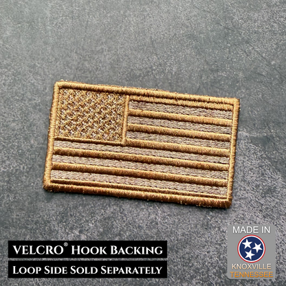 Subdued Coyote Brown American Flag VELCRO® Patch | Made in USA