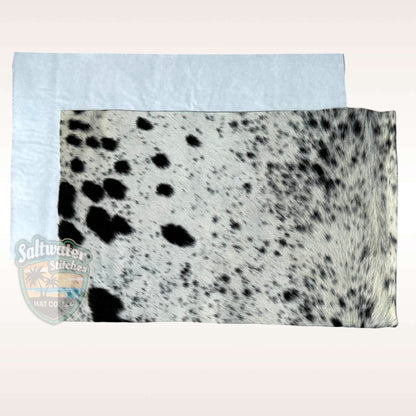 Dark Brown & White Cowhide Panel