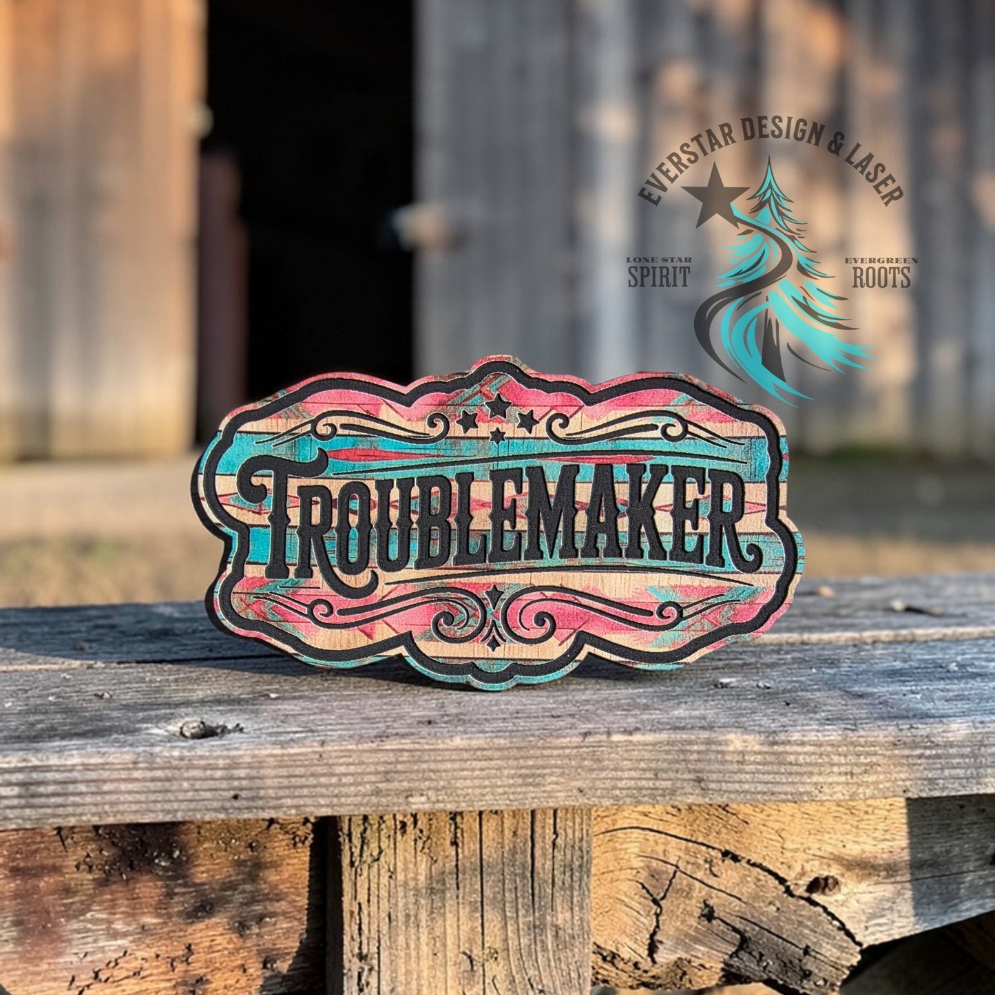 Troublemaker Retro Rodeo Leather Patch