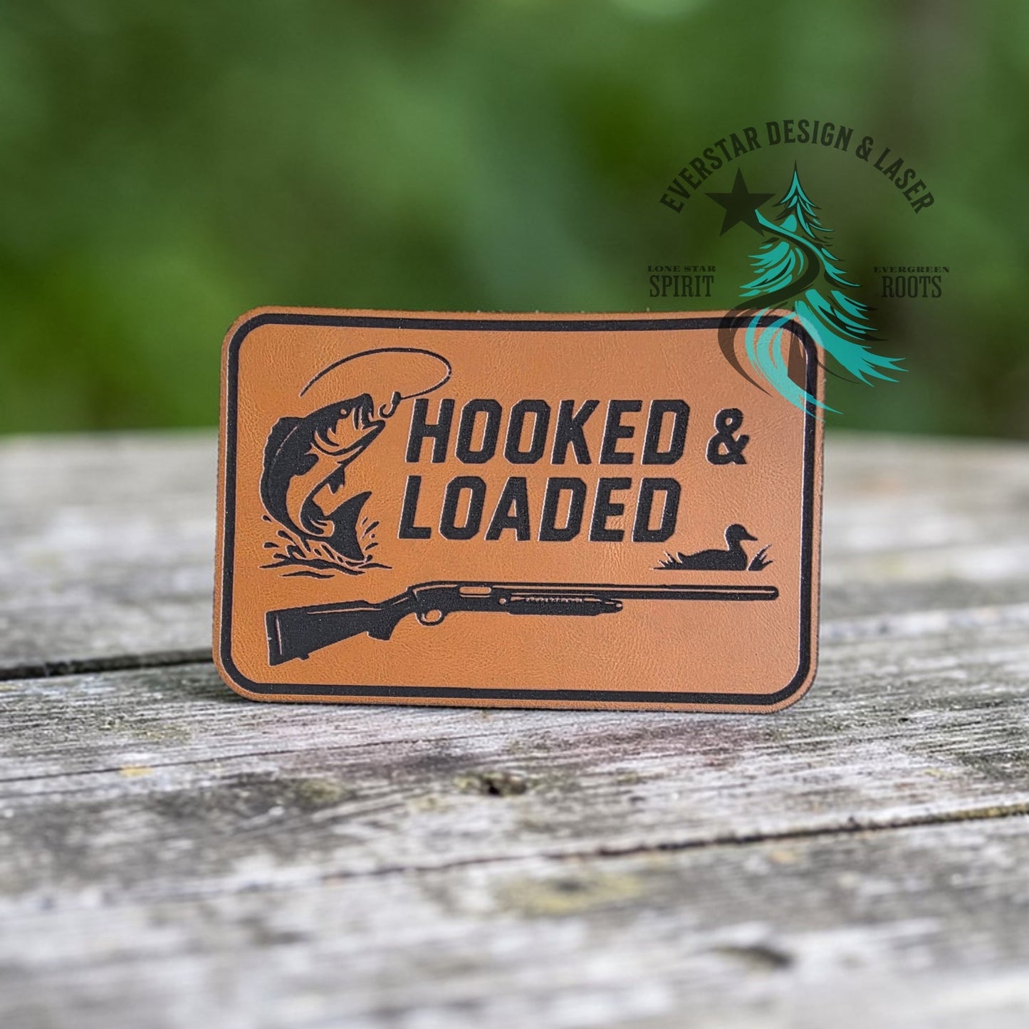 Hooked & Loaded Leather Patch