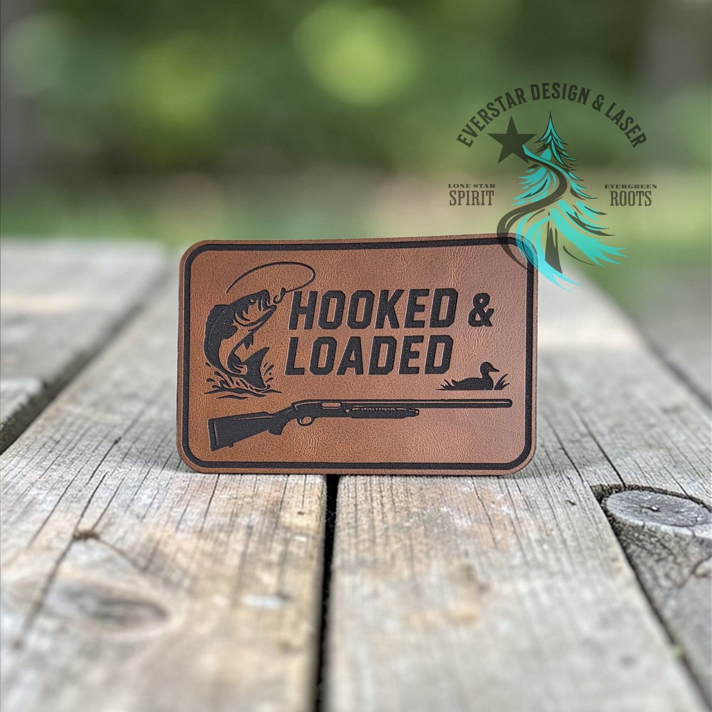 Hooked & Loaded Leather Patch
