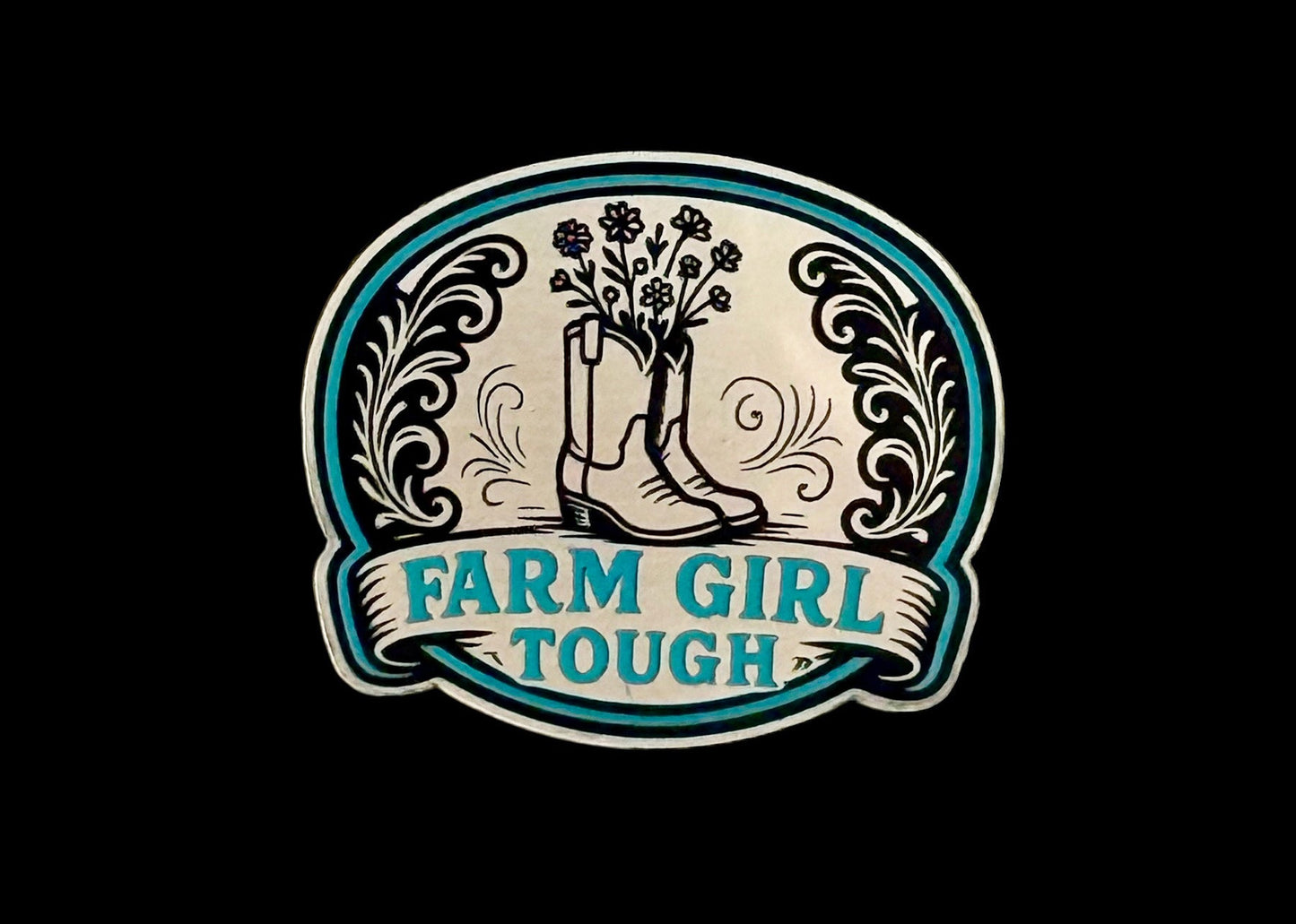 Farm Girl Tough Acrylic Laser Engraved Hat Patch