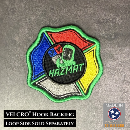 Fire Department Hazardous Materials Team HAZMAT VELCRO® Morale Patch | Made in USA