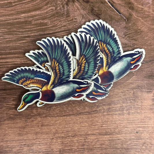 Flying Mallard | UV Printed Leather Hat Patch