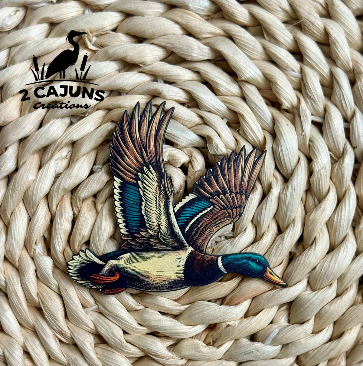 Mallard Duck Die Cut UV Printed Hat Patch